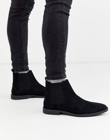 Thumbnail for your product : Burton Menswear suede chelsea boot in black