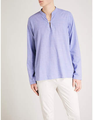 Eton Cross-hatch regular-fit cotton shirt