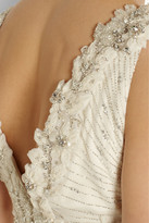 Thumbnail for your product : Temperley London Romily embellished silk-blend chiffon gown