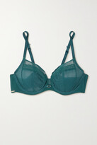 Thumbnail for your product : Chantelle Parisian Allure Tulle And Lace Underwired Bra - Blue