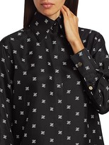 Thumbnail for your product : Fendi Karligraphy Silk Shirtdress