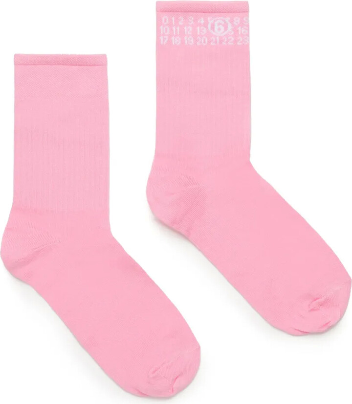 MM6 MAISON MARGIELA Kids Logo-Knit Socks