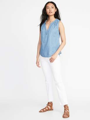Old Navy Relaxed Sleeveless Tie-Neck Top for Women