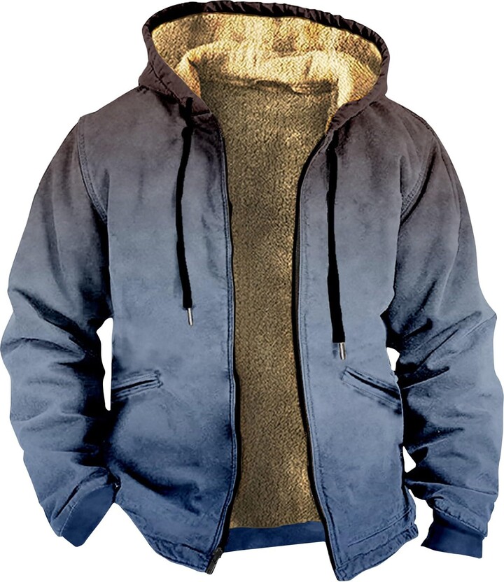 JIUZHEYANG Mens Fleece Jackets Full Zip With Pockets Men'S Jackets
