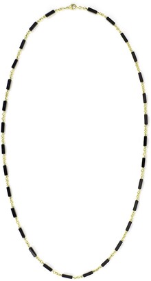 Sylva & Cie 18kt yellow gold onyx bead Lucca necklace