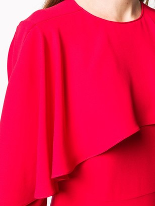 Valentino Draped Sleeves Mini Dress