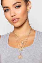 Thumbnail for your product : boohoo Rose Heart Sovereign Layered Necklace