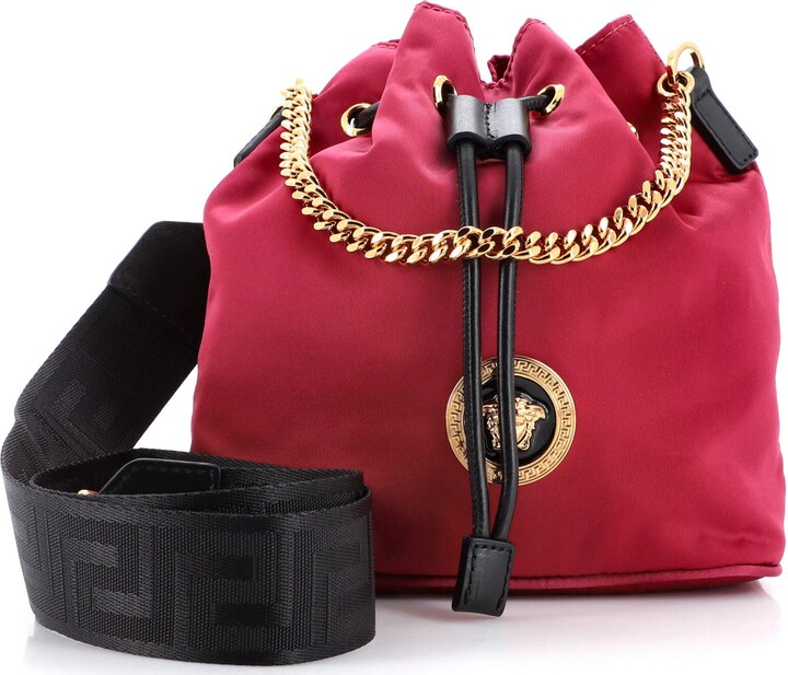 NEW Versace $1,100 Red Quilted Leather MEDUSA HEAD Belt Bag