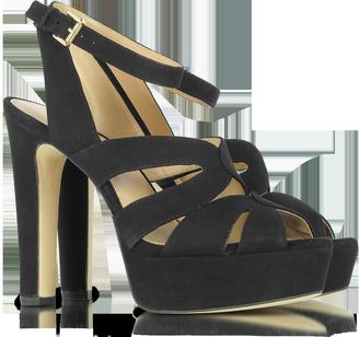 Michael Kors Winona Black Suede Platform Sandals