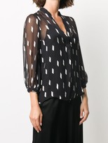 Thumbnail for your product : Alice + Olivia Sheila dash-print chiffon blouse