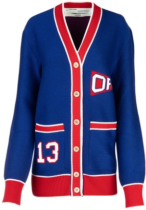 flag cardigan off white