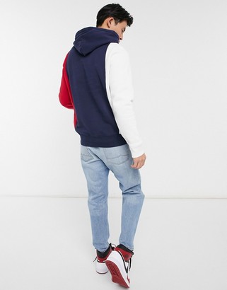 Hollister lightweight sweater with color block chest stripe
