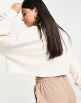 Thumbnail for your product : Hollister zip-up sweatshirt in cream