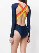 Thumbnail for your product : Perfect Moment crossover strap back swimsuit