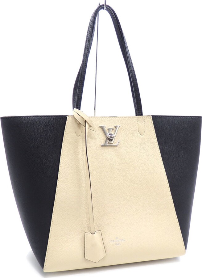 Louis Vuitton Black/White Leather Mechanical Flowers Lockme Backpack Bag -  Yoogi's Closet