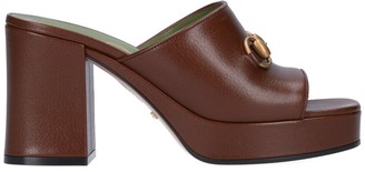 Gucci Mid-Heel Platform Slide Sandals - ShopStyle