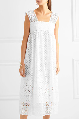 Tory Burch Broderie Anglaise Cotton Dress - White