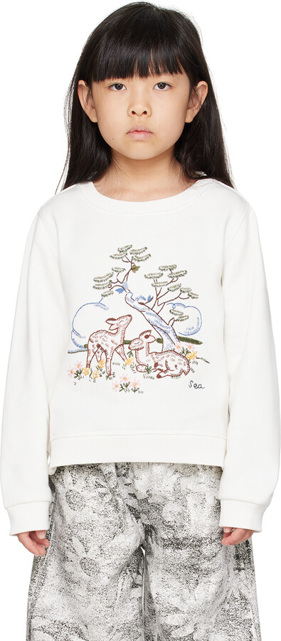SEA NY Kids White Martha Sweatshirt