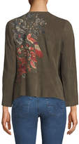 Thumbnail for your product : Johnny Was Ferris Embroidered Suede Draped Jacket