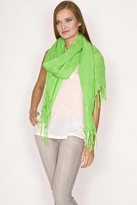Thumbnail for your product : LoveQuotes Scarves Love Quotes Linen Knotted Fringe Scarf in Daiquiri