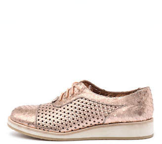Django & Juliette New Cedric Rose Gold Leather Rose Gold Womens Shoes Casual