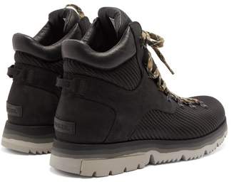 Sorel Atlis Axe Leather And Nylon Hiking Boots - Mens - Black