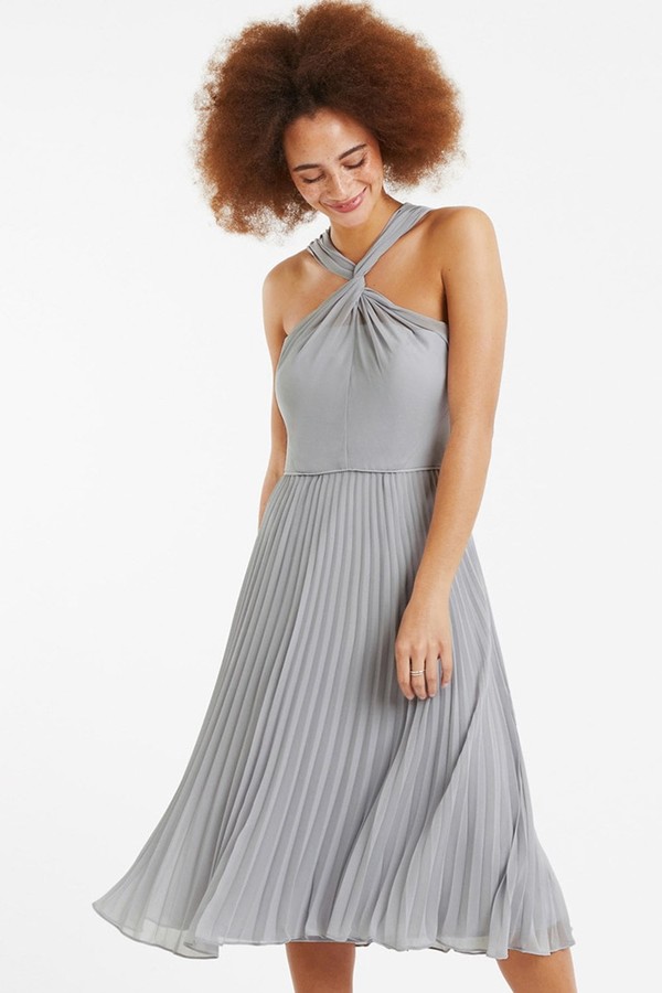 oasis grey bridesmaid dress