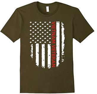 Proud Vietnam Veteran American Flag Gift For Veteran tshirt