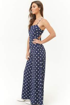 Forever 21 Star Print Cami Palazzo Jumpsuit