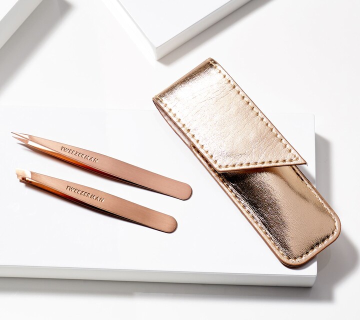 Tweezerman Rose Goldtone Petite Tweezer Set