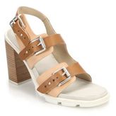 Thumbnail for your product : Rag and Bone 3856 Rag & Bone Baron Buckled Leather Block-Heeled Sandals