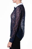 Thumbnail for your product : Equipment Audrey Top - Peacoat Lace