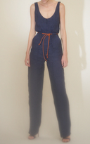 Thumbnail for your product : Martin Grant Straight Cut Linen Jumpsuit