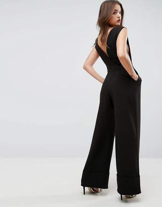 ASOS Jumpsuit With Wide Leg And Self Belt