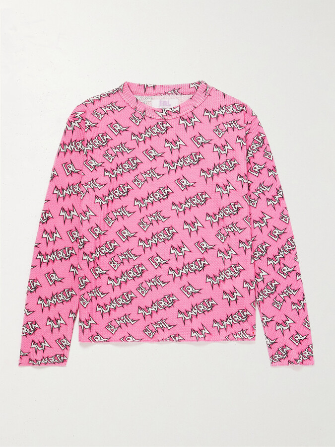 ERL KIDS Logo-Print Waffle-Knit Cotton T-Shirt