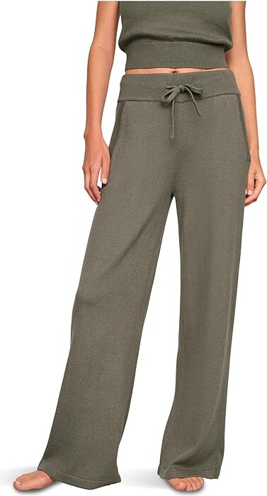 Eberjey Recycled Sweater Pant Women's Clothing Smokey Olive : MD, Polyester/Cotton