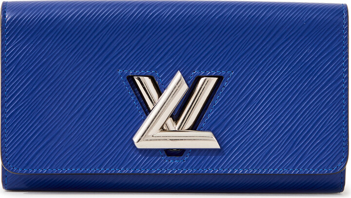What Goes Around Comes Around Louis Vuitton Blue Epi Ab Twist Wallet