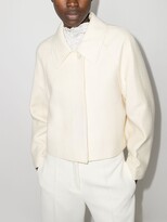 Thumbnail for your product : Gia Studios Oversized Collar Cropped Buttoned Jacket