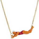 Thumbnail for your product : ALIITA 9kt Yellow Gold Swimmer Necklace