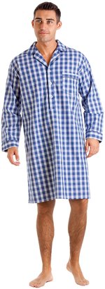 i-Smalls Haigman Men's Luxury Cotton Poplin Nightshirt Nightwear 7391