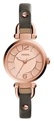 Fossil Georgia Gray Leather Watch