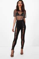 Thumbnail for your product : boohoo Premium Lace Up Front Pants