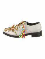 Thumbnail for your product : Coliac Leather Floral Print Oxfords White