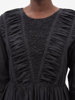 Thumbnail for your product : Merlette New York Vlinder Embroidered Pima-cotton Poplin Dress - Black