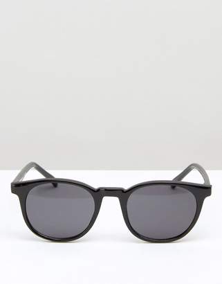 Reclaimed Vintage Inspired Round Sunglasses In Black