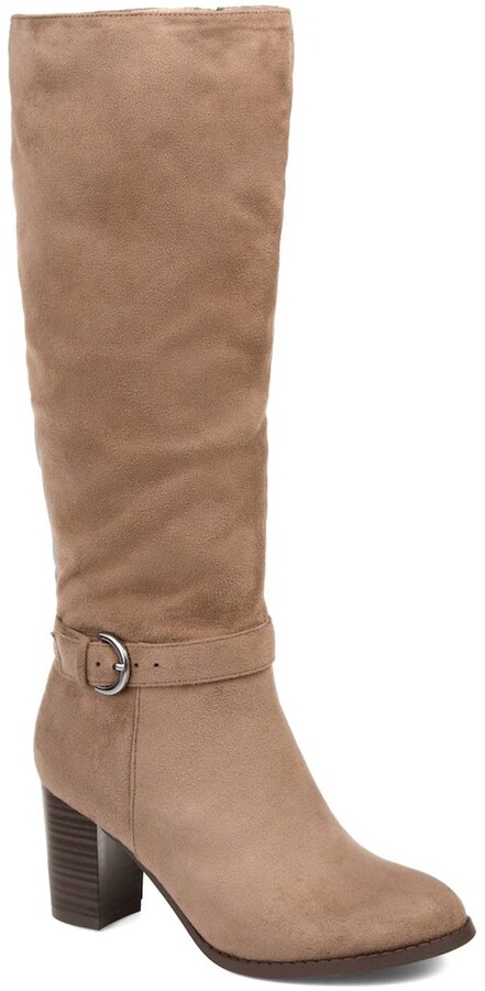 Taupe knee high boots wide calf Clearance