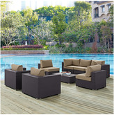 Thumbnail for your product : Modway Outdoor Modway Convene 8Pc Outdoor Patio Wicker Rattan Sectional Set
