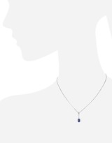Thumbnail for your product : Diamond and Sapphire Drop 18K Gold Pendant Necklace