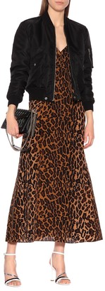 Miu Miu Leopard-print silk dress