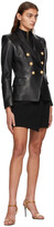 Thumbnail for your product : Balmain Black Crepe High-Waisted Miniskirt